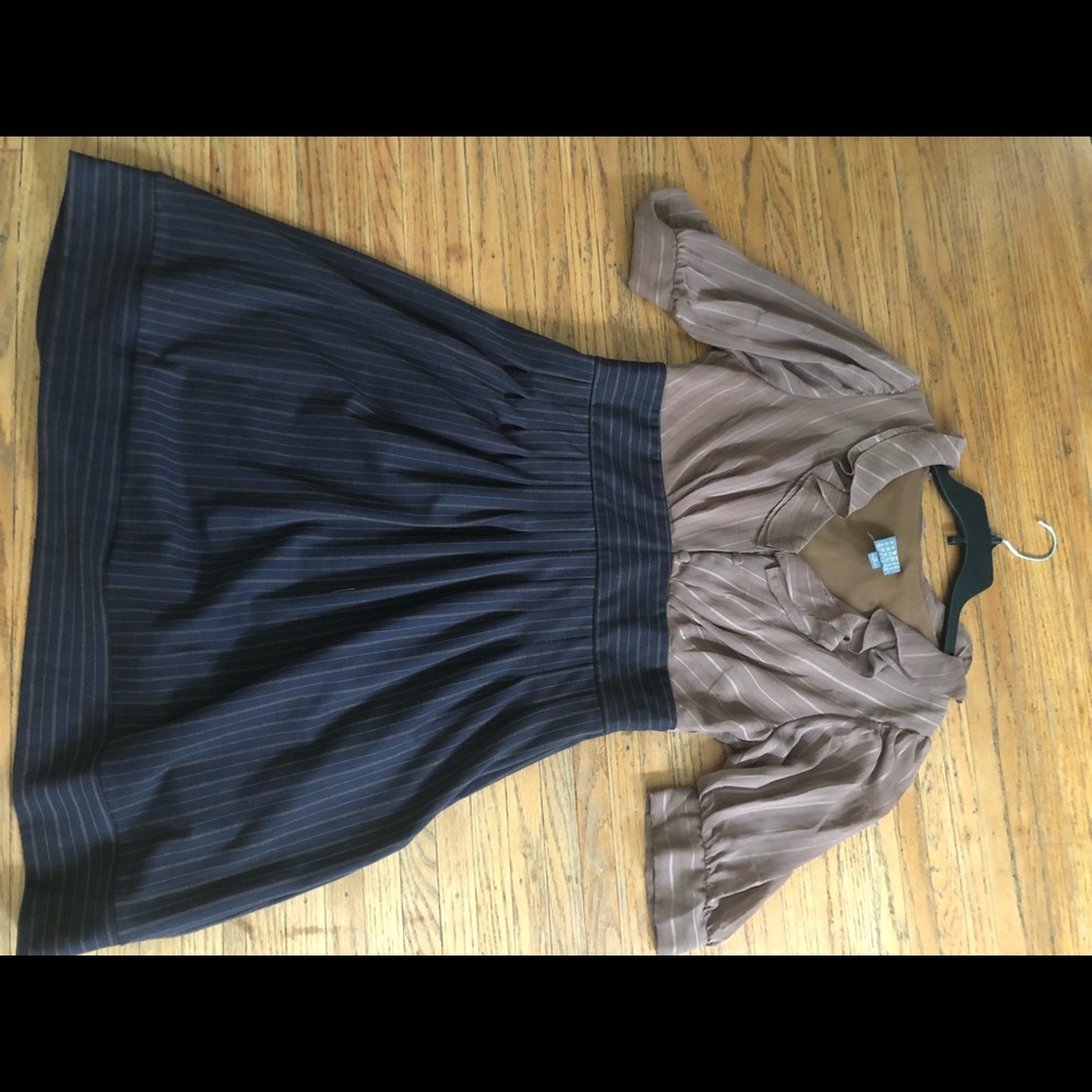 Brown striped dress